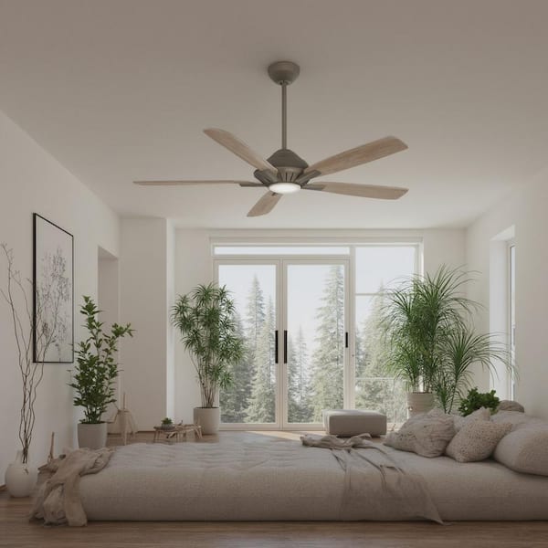 Dyno XL 60 in. Integrated LED Indoor Heirloom Bronze Smart Ceiling Fan with Light Kit with Hand Held Remote Control