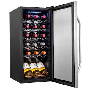 Wine Fridge, Freestanding Wine Refrigerator, 18 Bottle Wine Cooler