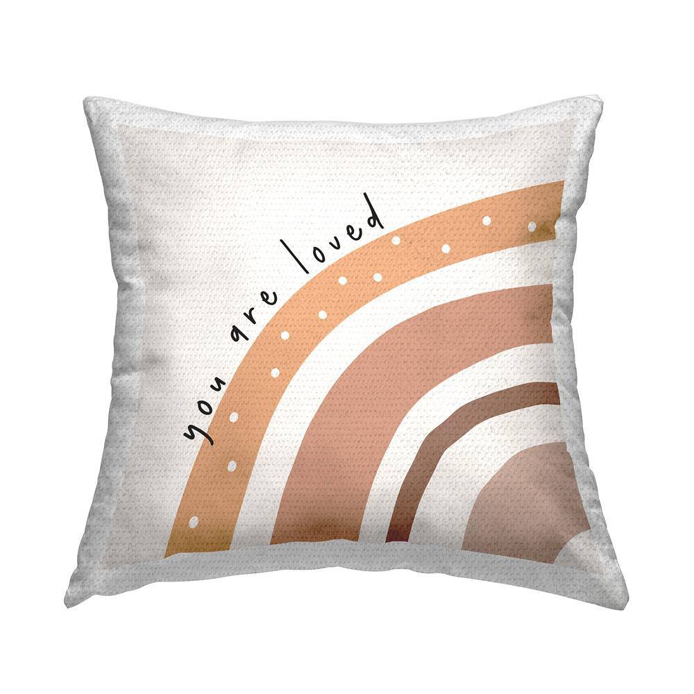 You Are Loved Rainbow Off-White Square Outdoor Throw Pillow price history on PriceWatchPro