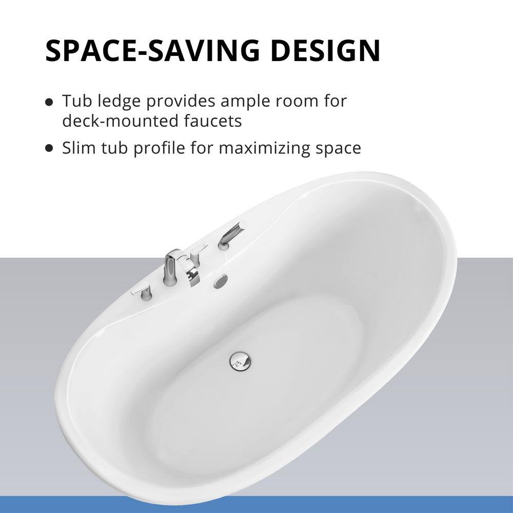Montego 60" White Acrylic Freestanding Bathtub