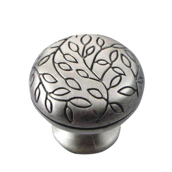 MNG Hardware 1-1/4 in. Satin Antique Silver Round Knob