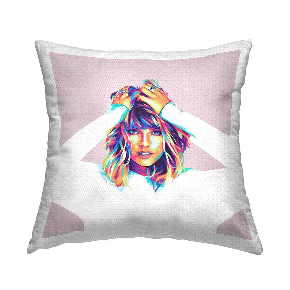 Taylor with Rainbow Hair Outdoor Printed Throw Pillow by Birch&Ink price history on PriceWatchPro