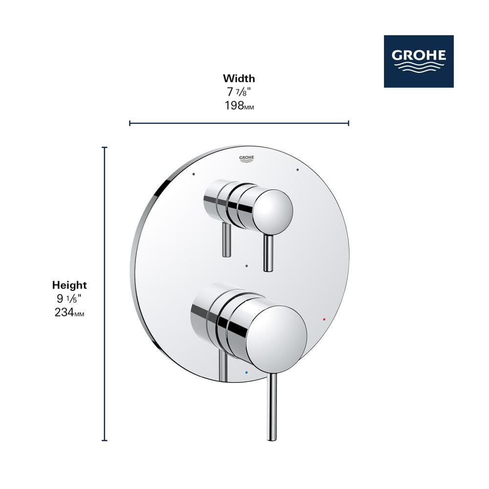 Brushed Nickel Modern Wall-Mounted Lever Valve Trim