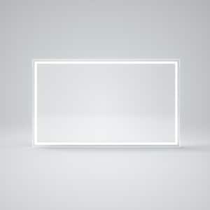 TMMV 60 in. W .x 36 in. H Rectangular Frameless LED Light Anti-Fog Wall Bathroom Vanity Mirror in Polished Crystal