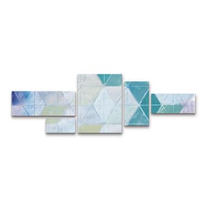 Kathrine Lovell Disappearing Triangles 5-Piece Panel Set Unframed Photography Wall Art 24 in. x 72 in.