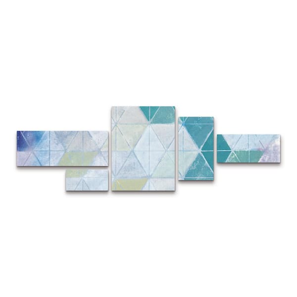 Trademark Fine Art Kathrine Lovell Disappearing Triangles 5-Piece Panel Set Unframed Photography Wall Art 24 in. x 72 in.