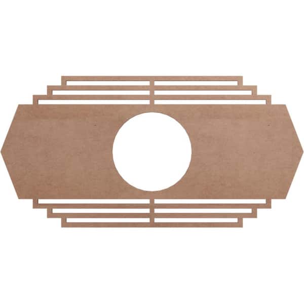 Ekena Millwork 0.375 in. x 4.25 in. x 8 in. Wood Medallion Moulding