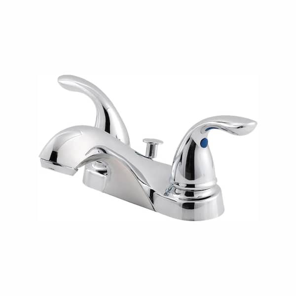 Pfister Pfirst Series 4 in. Centerset 2-Handle Bathroom Faucet in Polished Chrome