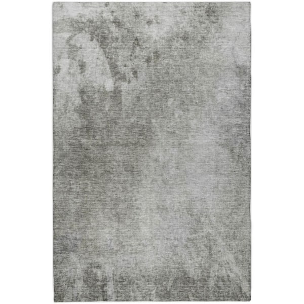 Dream Shag Premium Machine Washable Abstract ADS562 Gray 10 ft. x 14 ft. Area Rug