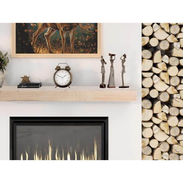 Unfinished Natural Wood Fireplace Mantel Shelf, 36" x 6.25"