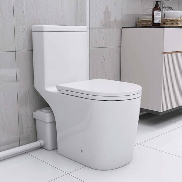 Unbranded 16.5 in. Rough In Size Elongated Toilet Bowl in White,Double Powerful Dual Flush Elongated Toilet for Bathroom