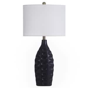 Banbury 29 in. Black Dimpled Moulded Table Lamp