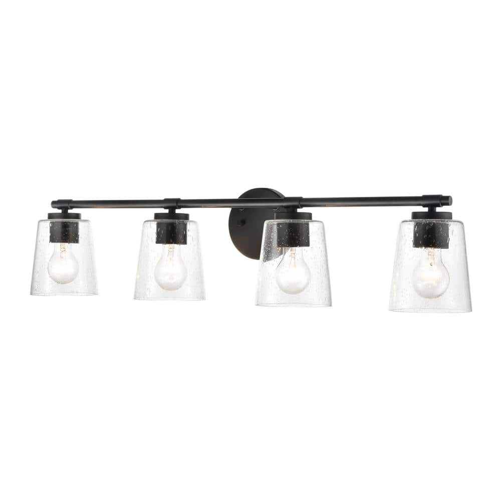 Millennium Lighting 34 in. 4-Light Matte Black Vanity Light 8114-MB ...