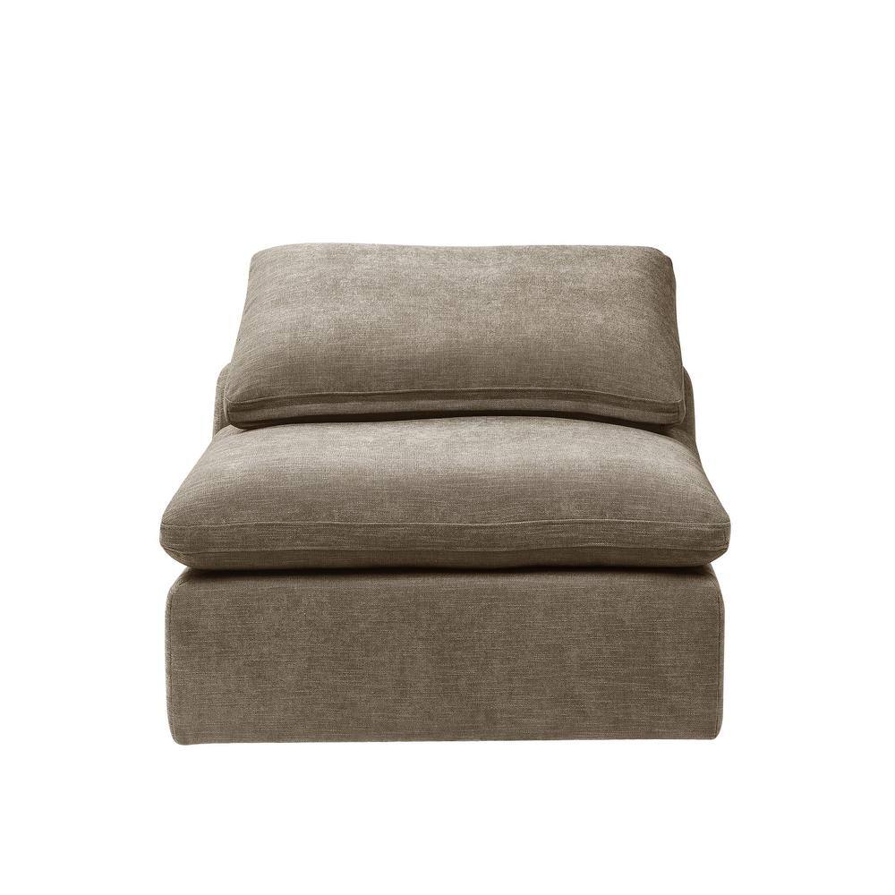 Naveen 23'' Khaki Linen Modular Armless Chair