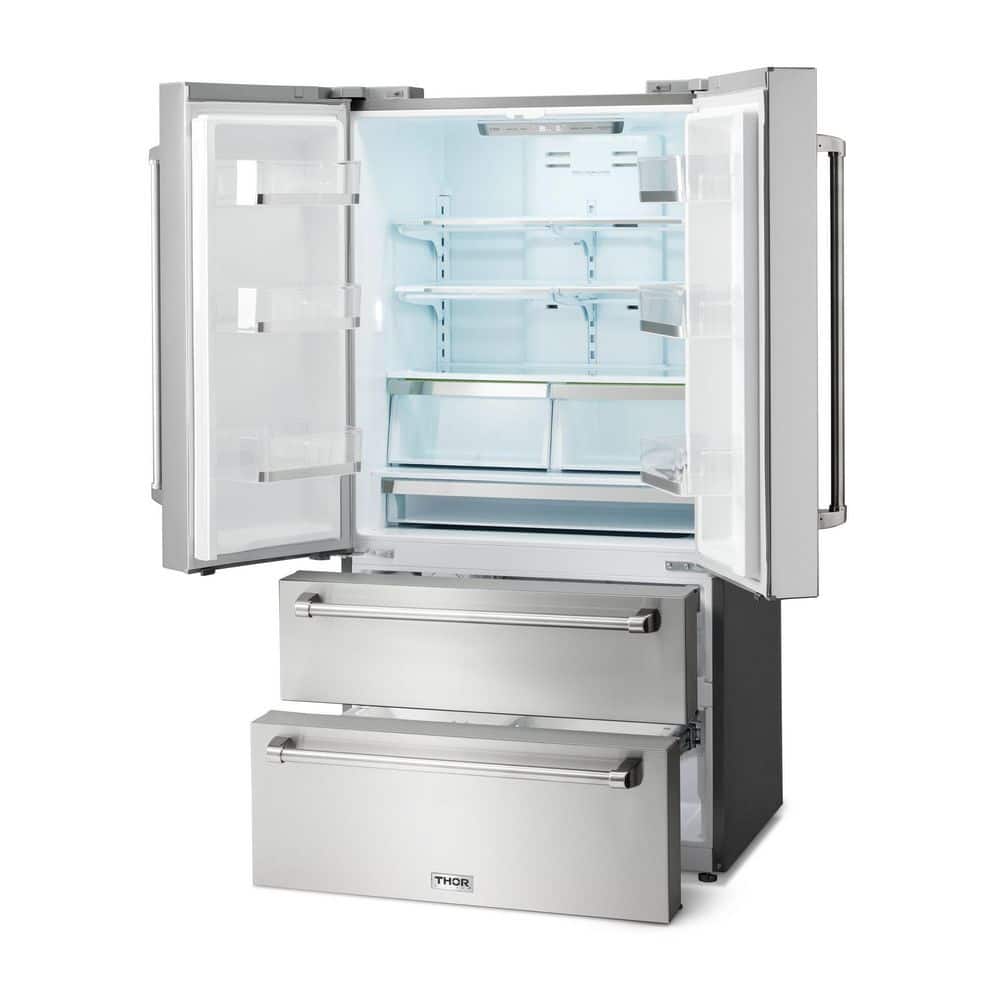 Thor 36" Stainless Steel French Door Refrigerator with Ice Maker