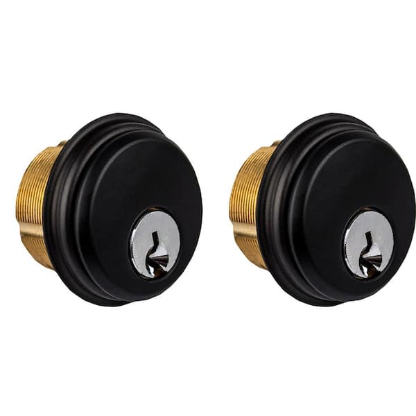 Global Door Controls 1-5/32 in. Mortise Double Brass Keyed Alike Cylinder Lock for Adams Rite Type Storefront Door in Duronodic