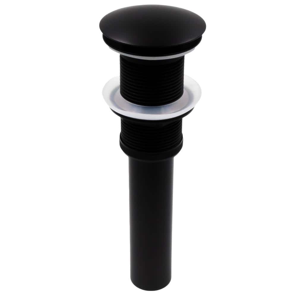 Matte Black Brass Universal Bathroom Sink Pop-Up Drain