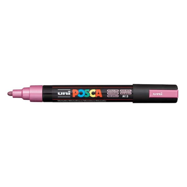 Uni Posca PC-5M Metallic Pink Paint Marker Pens Glass 2.5mm Medium Bullet Nib 