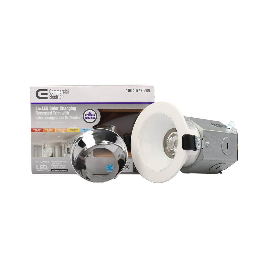 3-Inch Silver Aluminum Canless Recessed LED Light Kit