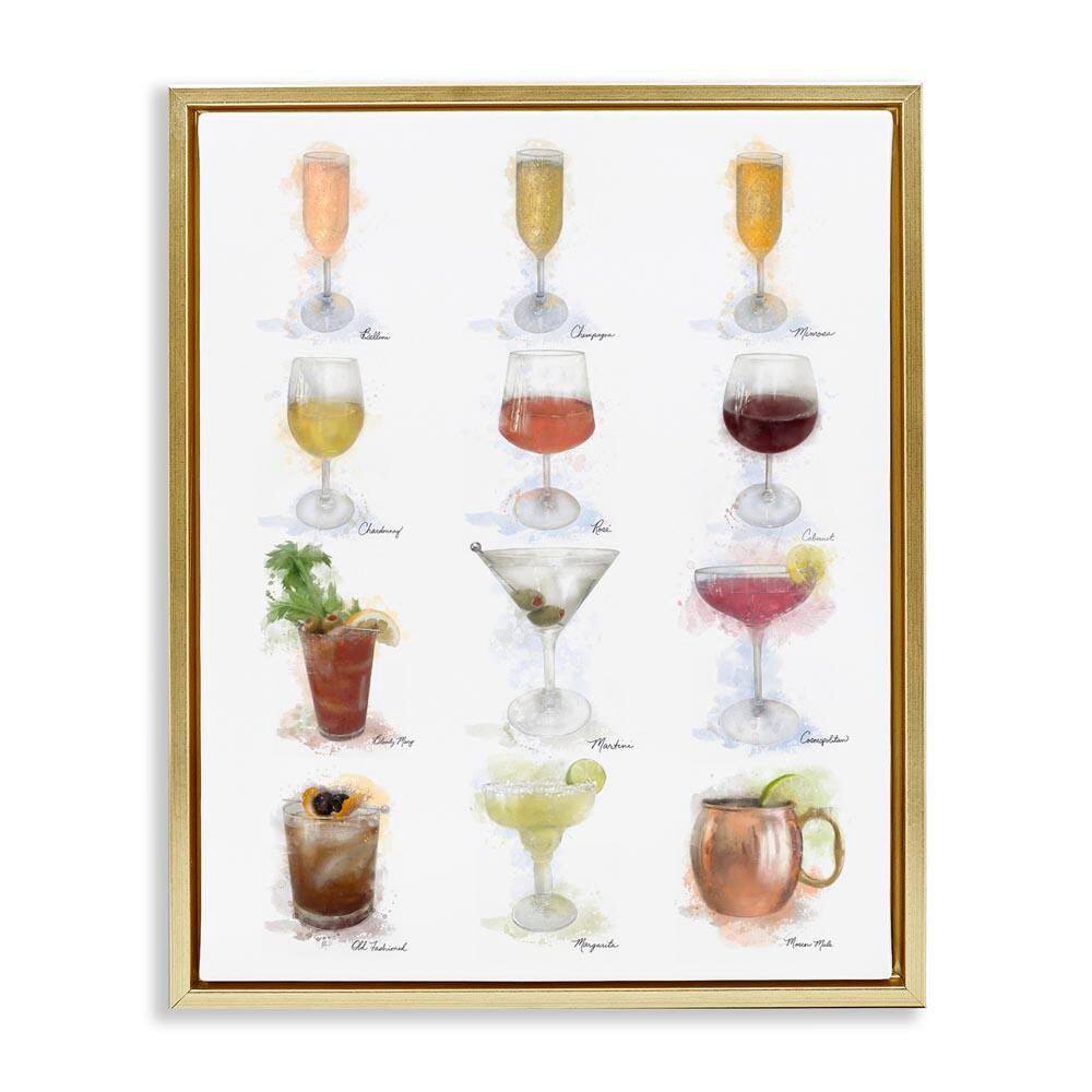 Soft Artisanal Cocktails Menu by Matthew Piotrowicz Gold Floater Frame Food Graphic Art Print 21 in. x 17 in. price history on PriceWatchPro