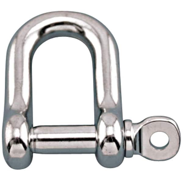 Suncor Stainless 5/16 in. Stainless Steel Straight D Shackle with Screw Pin