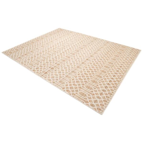 Sophie Ivory 9 ft. x 12 ft. Trellis Indoor Area Rug