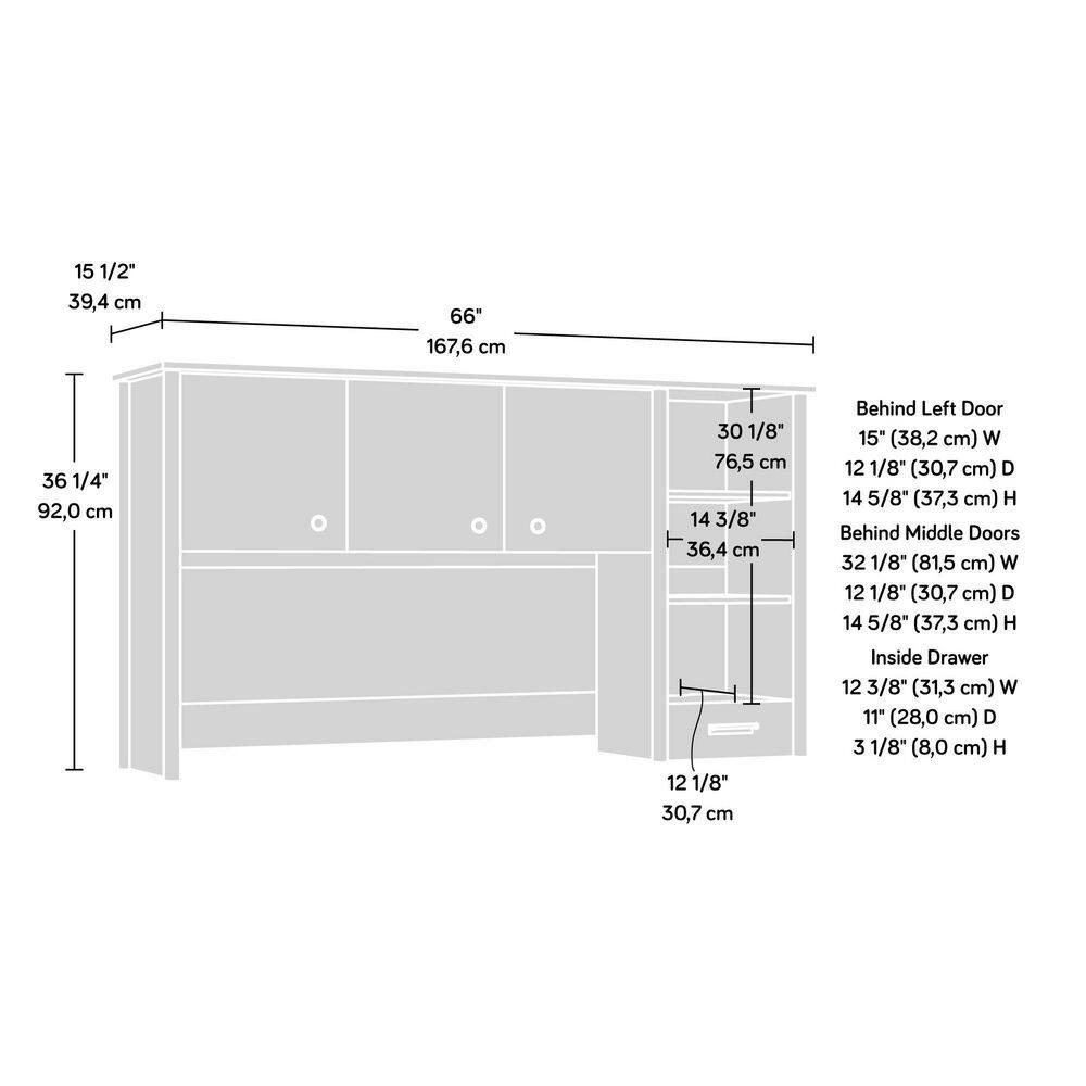 Whitaker Point Natural Maple 66" Hutch with Adjustable Shelves
