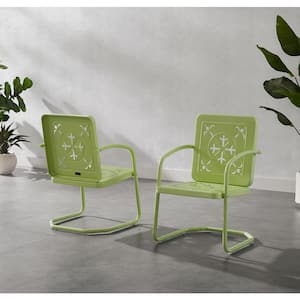 Azalea Key Lime Metal Outdoor Lounge Chair (Set of 2)