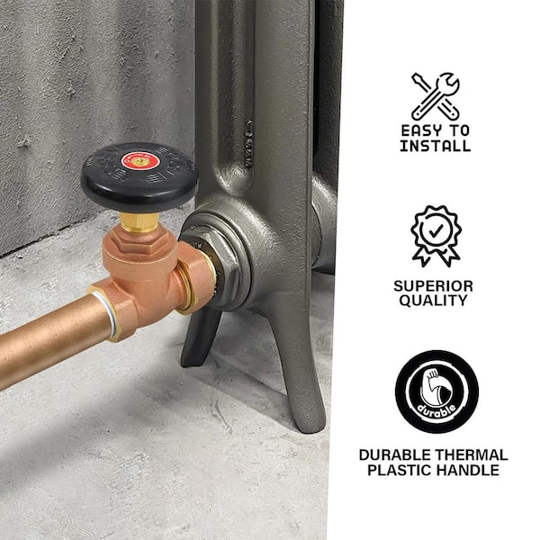 Chatsworth Radiator 1/2" Bleed Valve & Blanking Plug Polished Gold