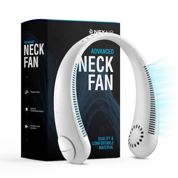 NEXAIR 8 in. 3 Fan Speeds Neck Fan in Green with Bladeless Neck