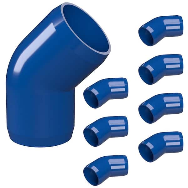 Formufit 3/4 in. Furniture Grade PVC 45-Degree Elbow in Blue (8-Pack)