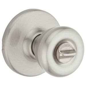 Tylo Satin Nickel Bed/Bath Featuring Microban Antimicrobial Technology Door Knob with Lock
