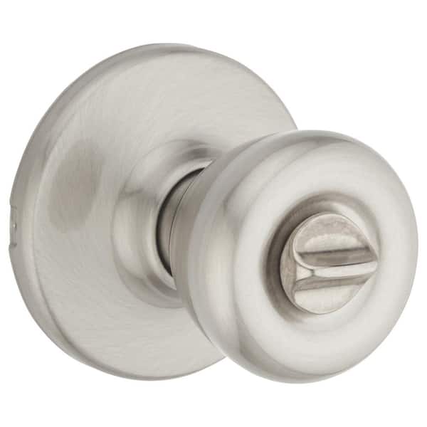 Kwikset Tylo Satin Nickel Bed/Bath Featuring Microban Antimicrobial Technology Door Knob with Lock