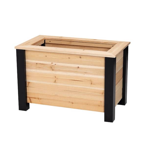 Outdoor Essentials Haven 18 in. x 30 in. x 20 in. Rectangle Cedar Planter Box