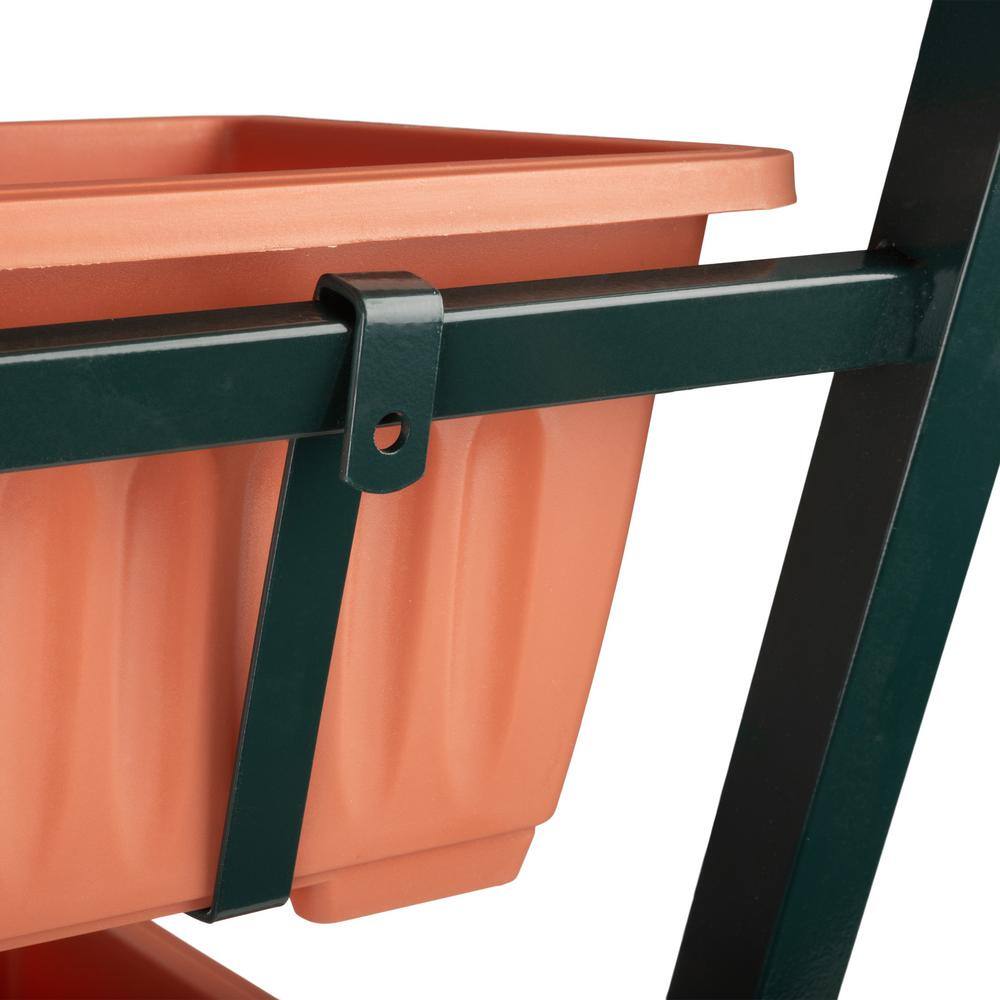 Terracotta 5-Tier Vertical Garden Planter with Steel Frame