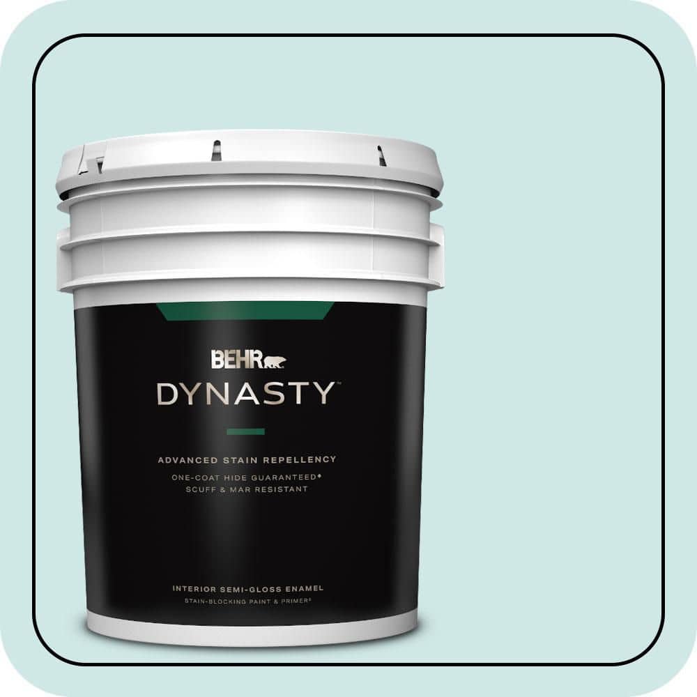 5 gal. Home Decorators Collection #HDC-WR14-5 Icicle Mint Semi-Gloss Enamel Interior Stain-Blocking Paint & Primer price history on PriceWatchPro