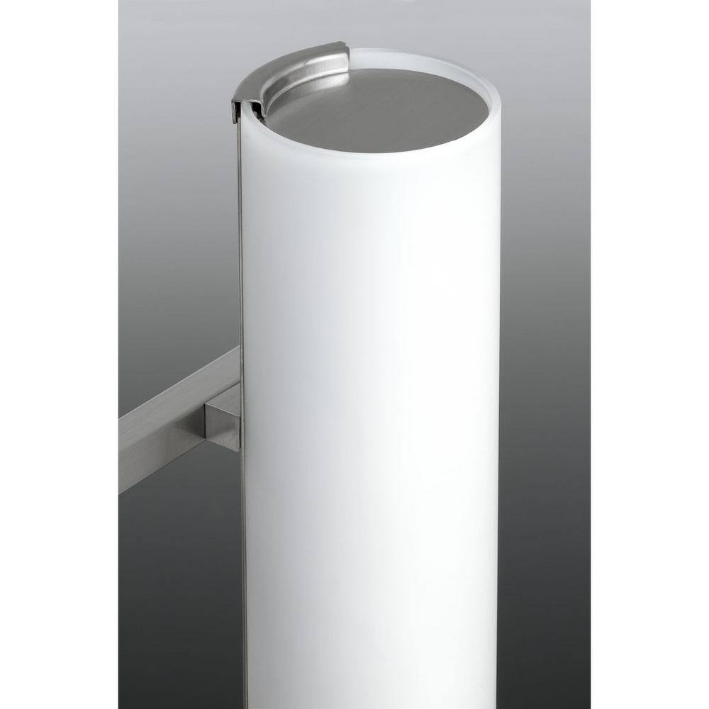 Polished Chrome LED Bath Vanity Light with Etched Glass Shade