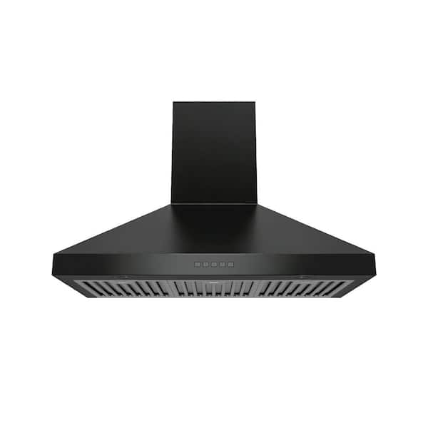 タマキニイメ　hood hao ブラック HAUSLANE 36 in. Convertible Wall Mount Range Hood with Changeable