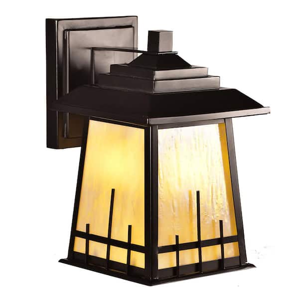 Dale Tiffany Clyde 1-Light Oil Rubbed Bronze Outdoor Wall Lantern Sconce