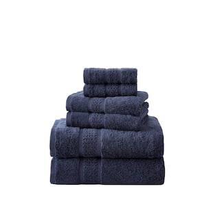 Oceane 6-Piece Navy Blue Cotton Towel Set