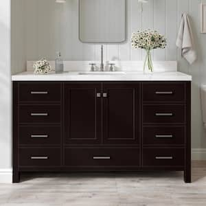 Cambridge 60 in. W x 21.5 in. D x 34.5 in. H Freestanding Bath Vanity Cabinet Only in Espresso