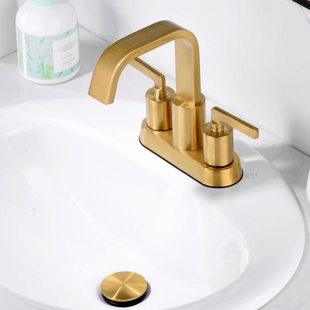 Centerset Faucet 2-handle Bathroom Faucet with Drain Assembly