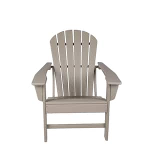 SERGA.Light Brown Polystyrene Composite Outdoor Adirondack Chair