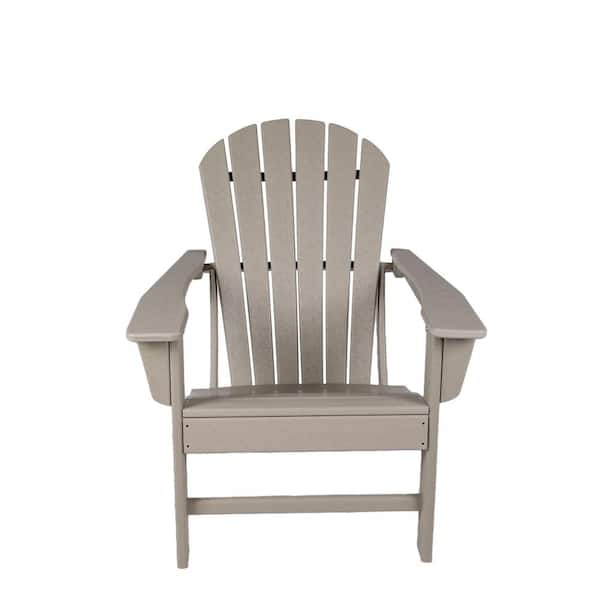 Unbranded SERGA.Light Brown Polystyrene Composite Outdoor Adirondack Chair