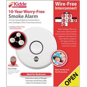 10-Year Sealed Battery Smoke Detector with Intelligent Wire-Free Voice Interconnect