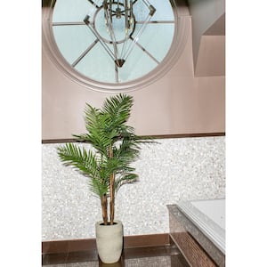 7.5 ft. Tall Artificial Faux Real Touch Fern Tree with Fiberstone Planter