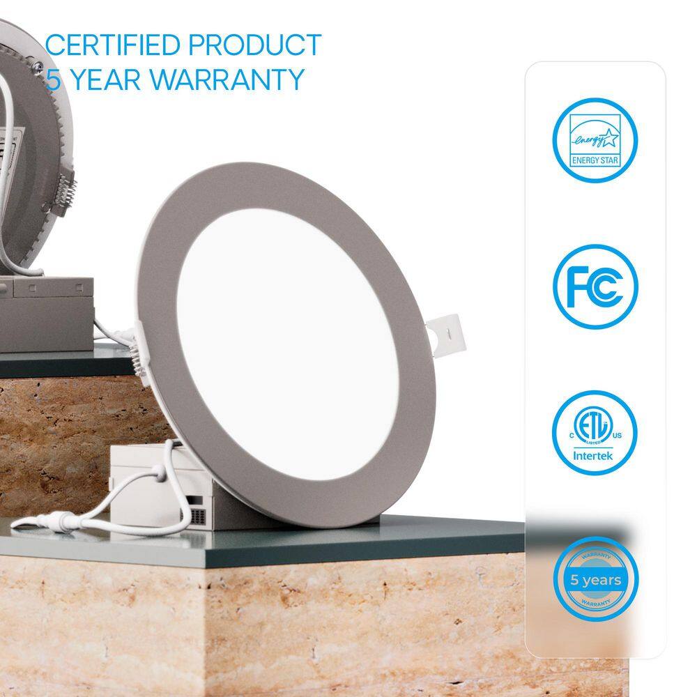 6'' White Aluminum LED Canless Recessed Lighting Kit