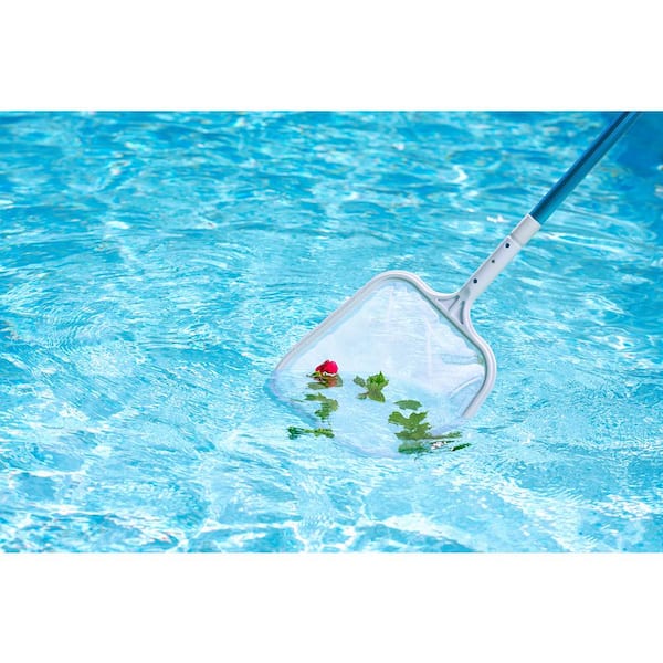 U.S. Pool Supply Professional Heavy Duty Spa, Hot Tub, Pond Cleaning &  Maintenance Set - Small Skimmer Net, Deep Fine Mesh Netting, Spa Scrubbing  Brush, 4 Ft Pole, Floating Chlorine Chemical Dispenser 