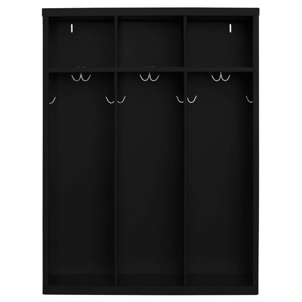Sandusky 1-Shelf Steel Open Front Kids Locker in Black