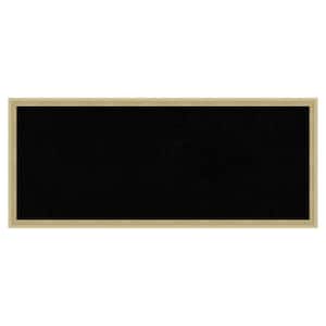 Lucie Champagne Wood Framed Black Corkboard 31 in. W. x 13 in. Bulletin Board Memo Board